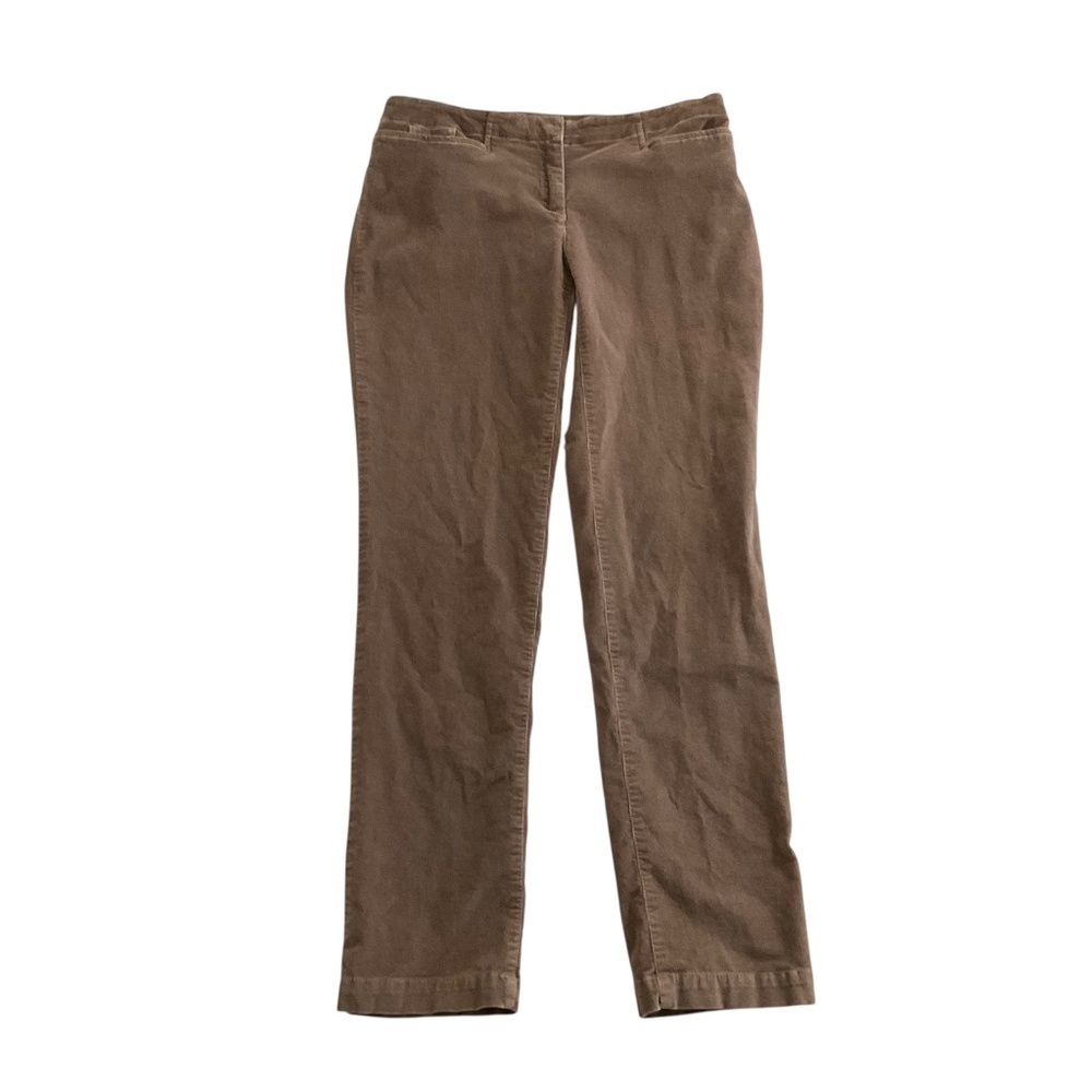 J.Jill Corduroy Pants Sz 4 Brown Straight Leg Stretch Classic Capsule Preppy